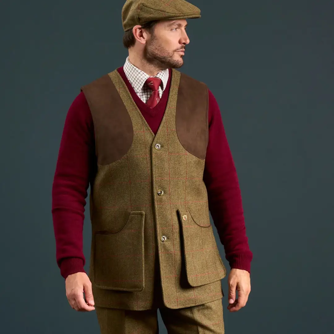 Alan Paine Combrook Men's Tweed Shooting Waistcoat - Image 7
