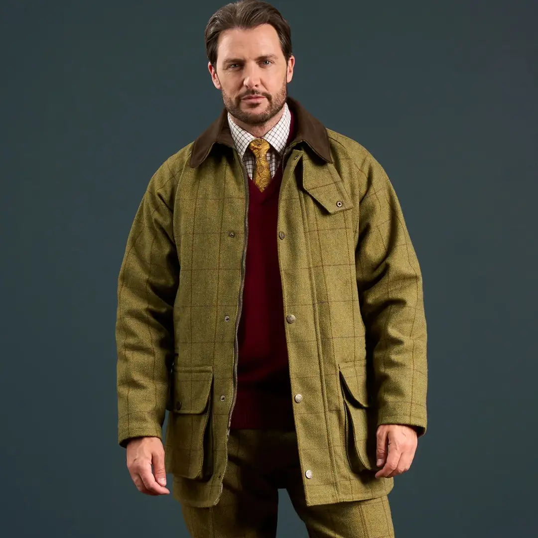 Alan Paine Men's Rutland Waterproof Tweed Coat - Image 11