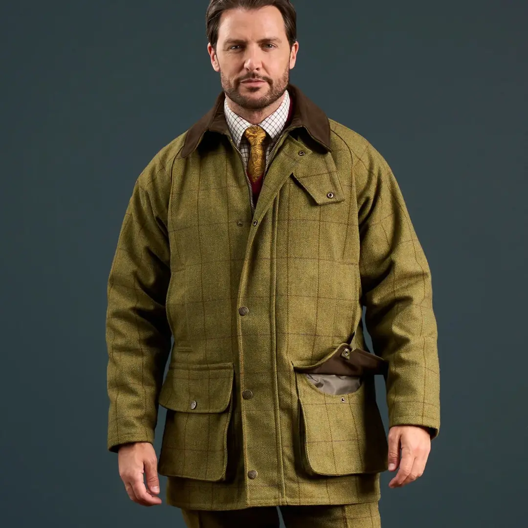 Alan Paine Men's Rutland Waterproof Tweed Coat - Image 9