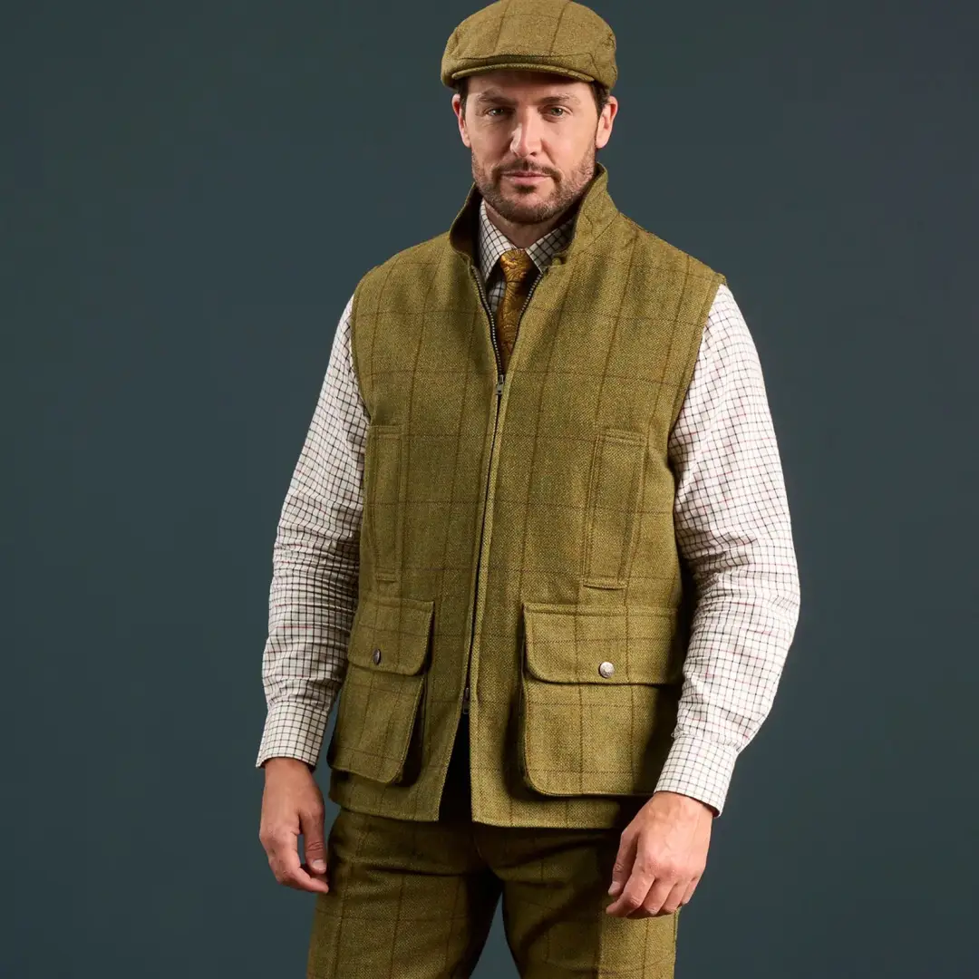 Alan Paine Men's Rutland Waterproof Tweed Waistcoat - Image 2