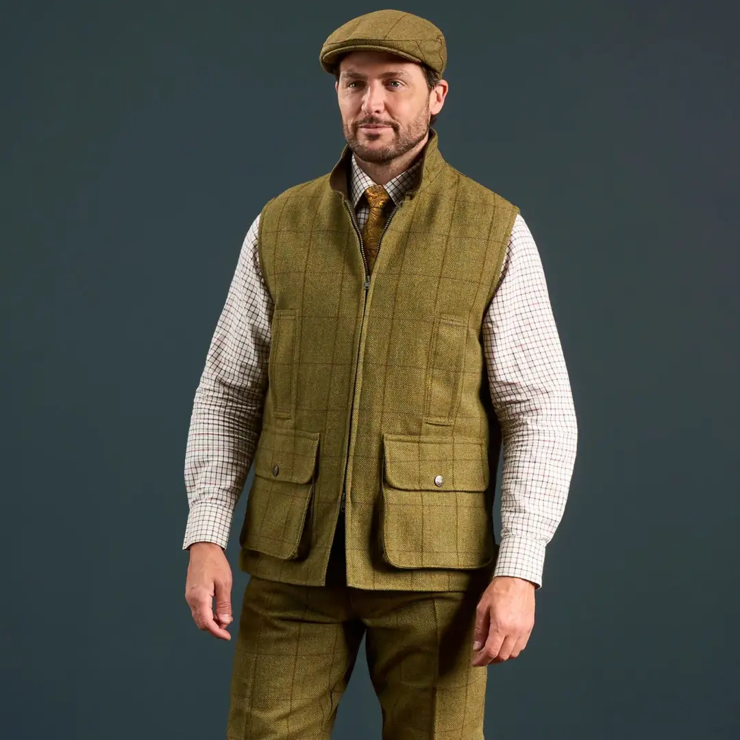 Alan Paine Men's Rutland Waterproof Tweed Waistcoat - Image 4
