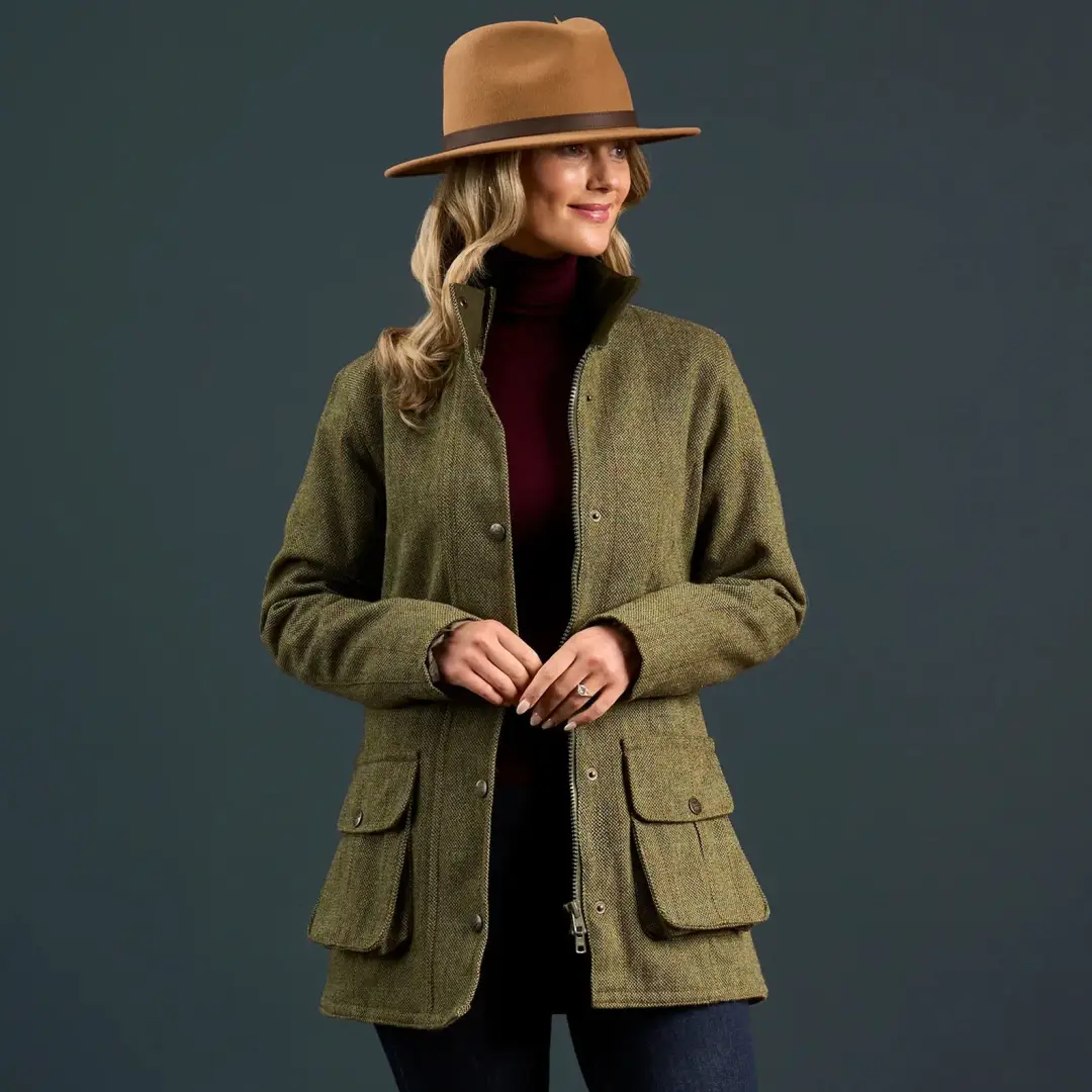 Alan Paine Rutland Ladies Tweed Waterproof Coat - Image 2