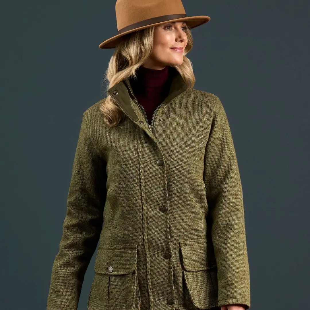 Alan Paine Rutland Ladies Tweed Waterproof Coat - Image 6