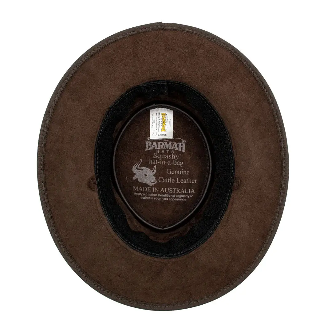 Barmah Bronco Foldaway Leather Hat - Image 4