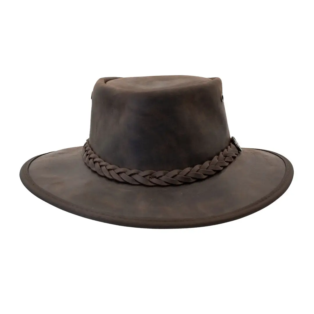 Barmah Bronco Foldaway Leather Hat - Image 5