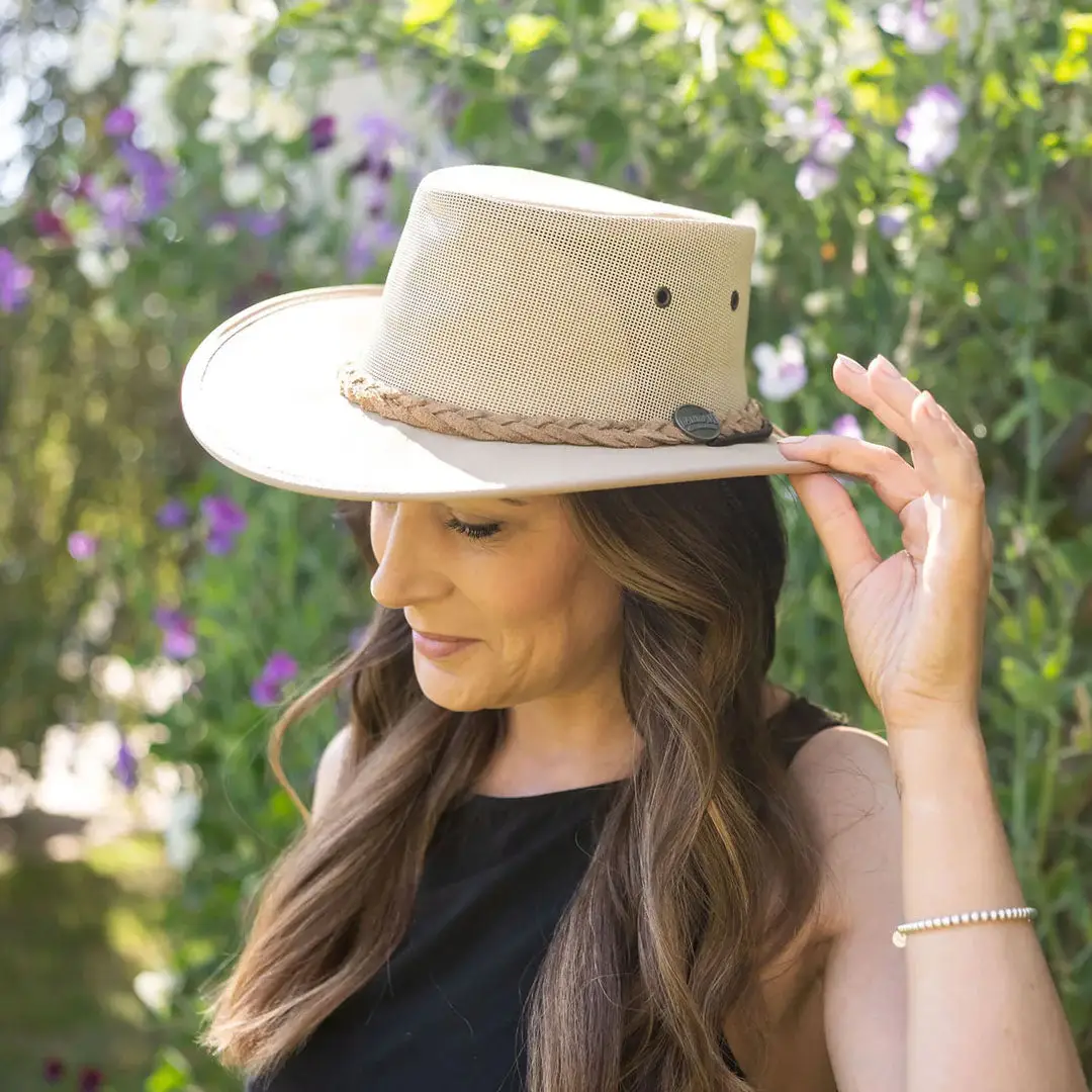 Barmah Drovers Foldaway Cooler Canvas Hat - Image 2