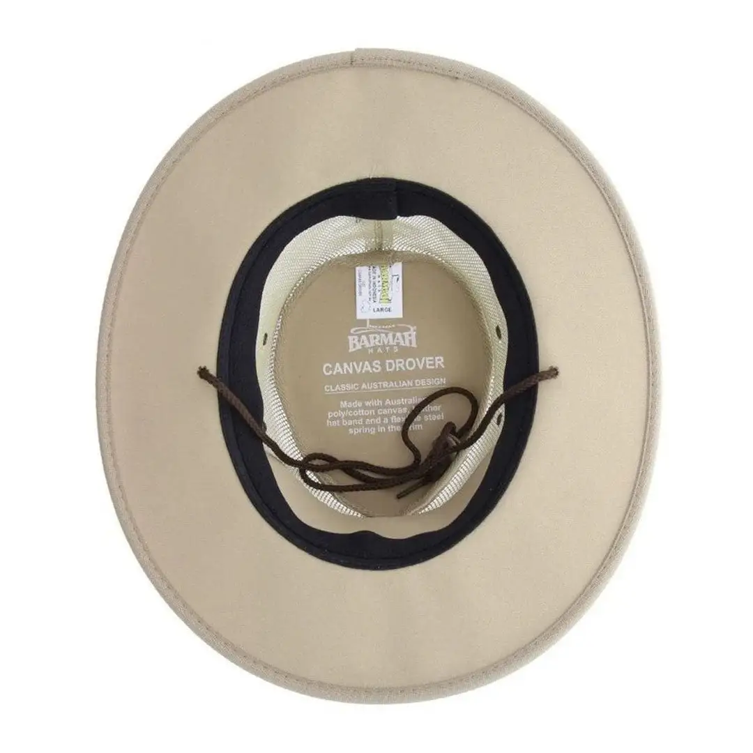 Barmah Drovers Foldaway Cooler Canvas Hat - Image 3