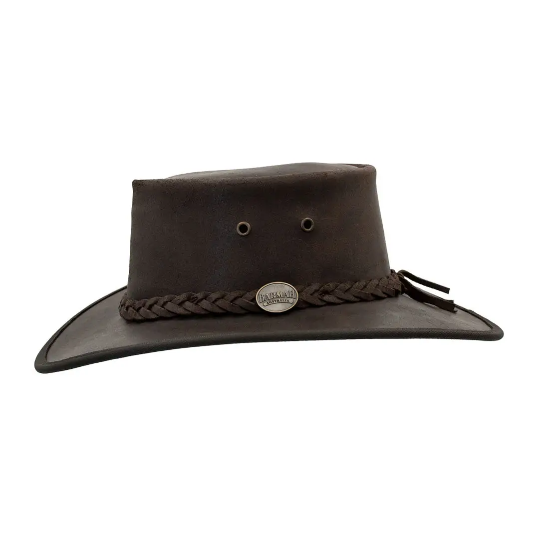 Barmah Squashy Oiled Leather Hat - Image 6