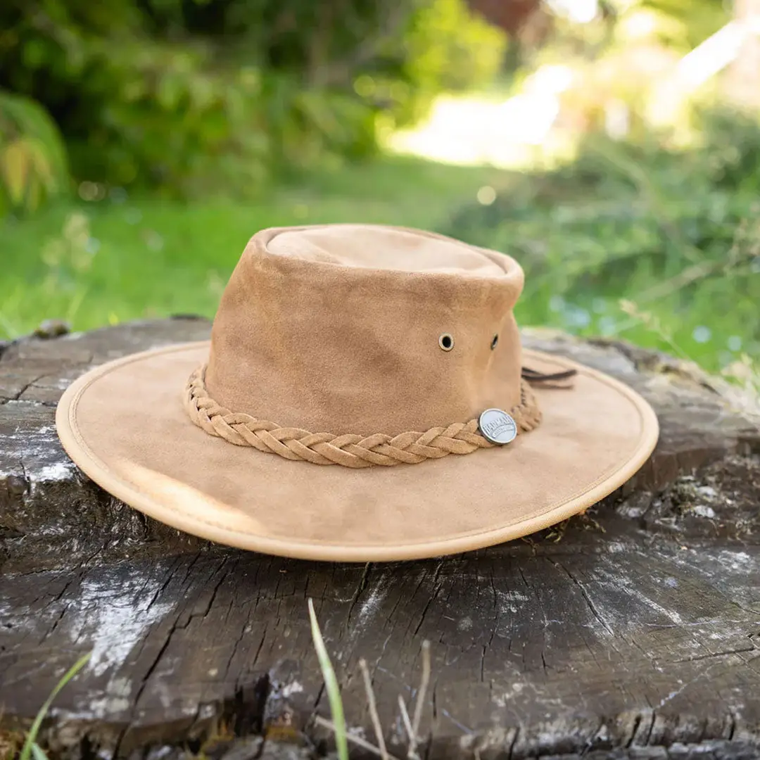 Barmah Squashy Suede Leather Hat - Image 4