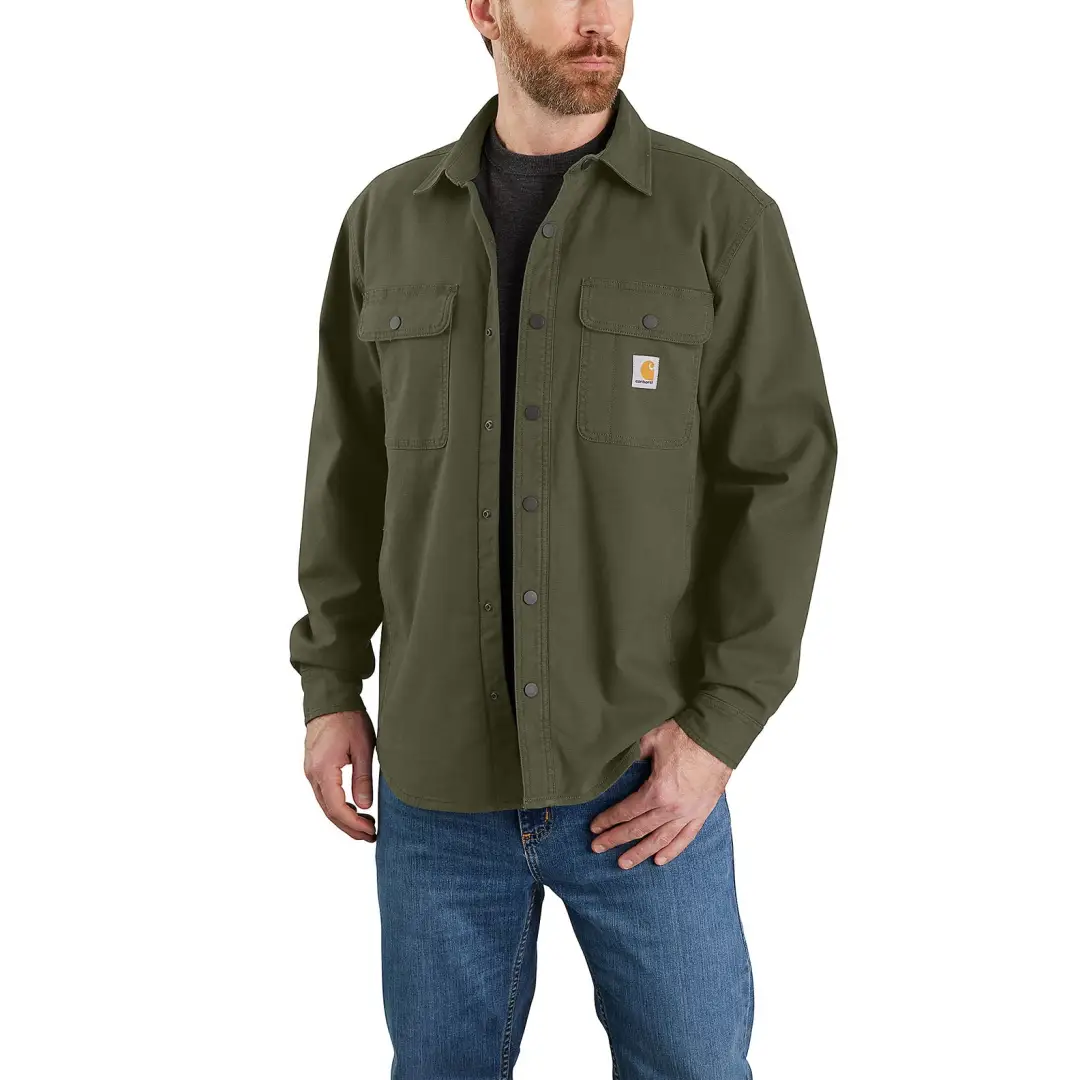 Carhartt Rugged Flex Relaxed Fit Canvas Fleece-Lined Shirt - Image 2