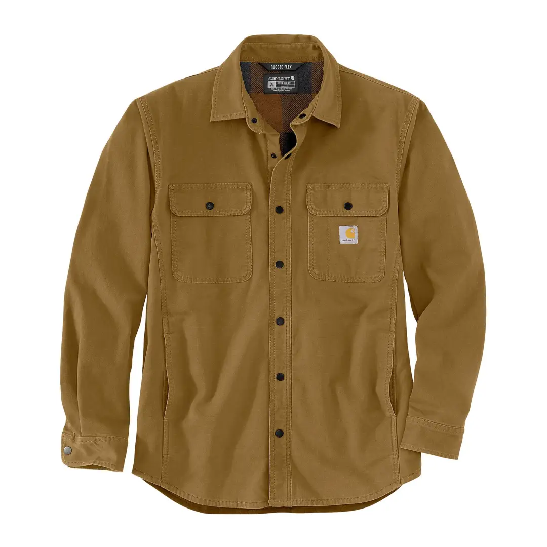 Carhartt Rugged Flex Relaxed Fit Canvas Fleece-Lined Shirt