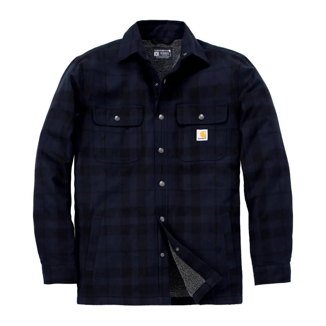 Carhartt Relaxed Fit Flannel Sherpa-Lined Shirt Jacket