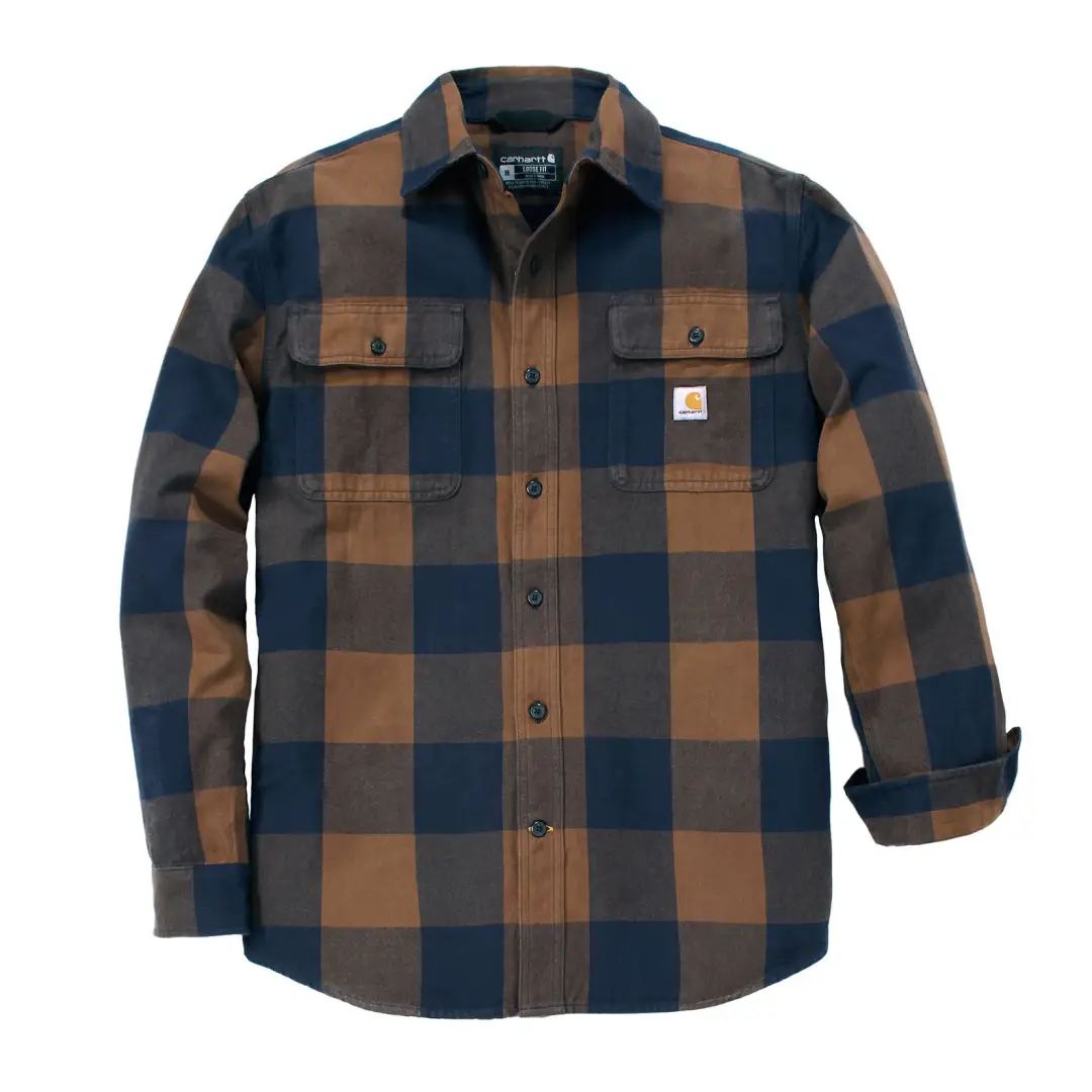 Carhartt Loose Fit Heavyweight Flannel Long-Sleeve Plaid Shirt