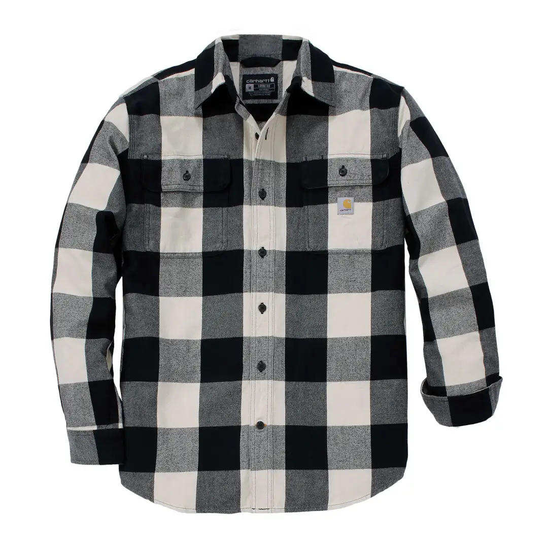 Carhartt Loose Fit Heavyweight Flannel Long-Sleeve Plaid Shirt