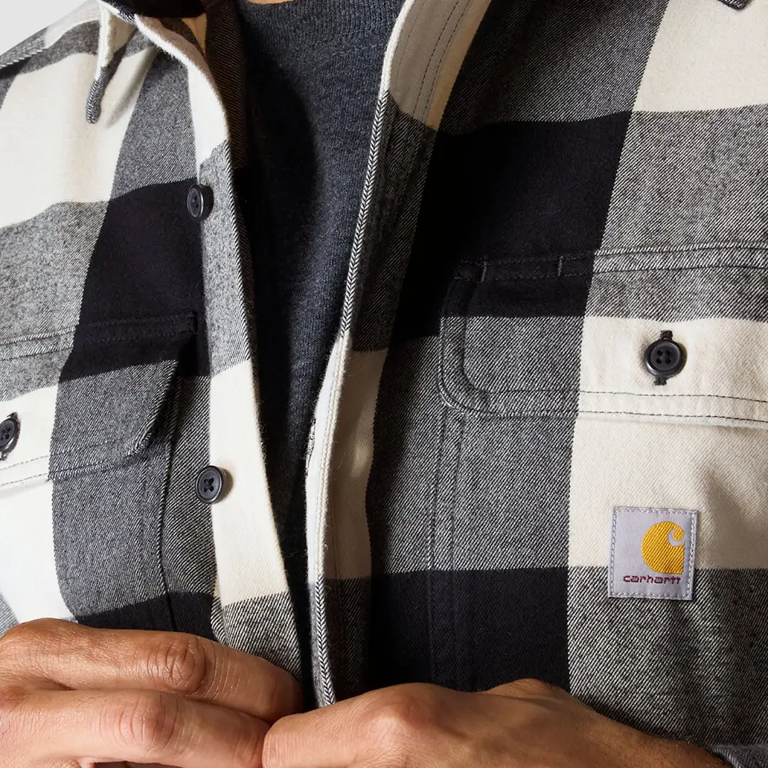 Carhartt Loose Fit Heavyweight Flannel Long-Sleeve Plaid Shirt - Image 6