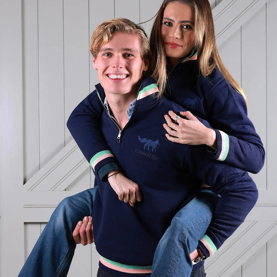 Cotswold Fox Knitted Quarter Zip - Image 5