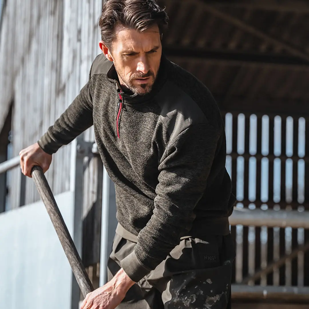 Hoggs Of Fife Green King II 1/4 Zip Knit - Image 2