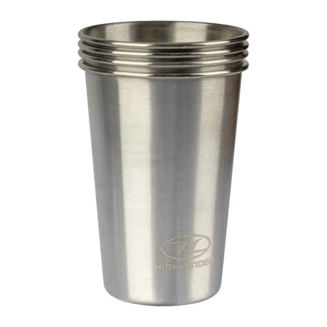 Highlander Stainless Steel Camp Cup X4