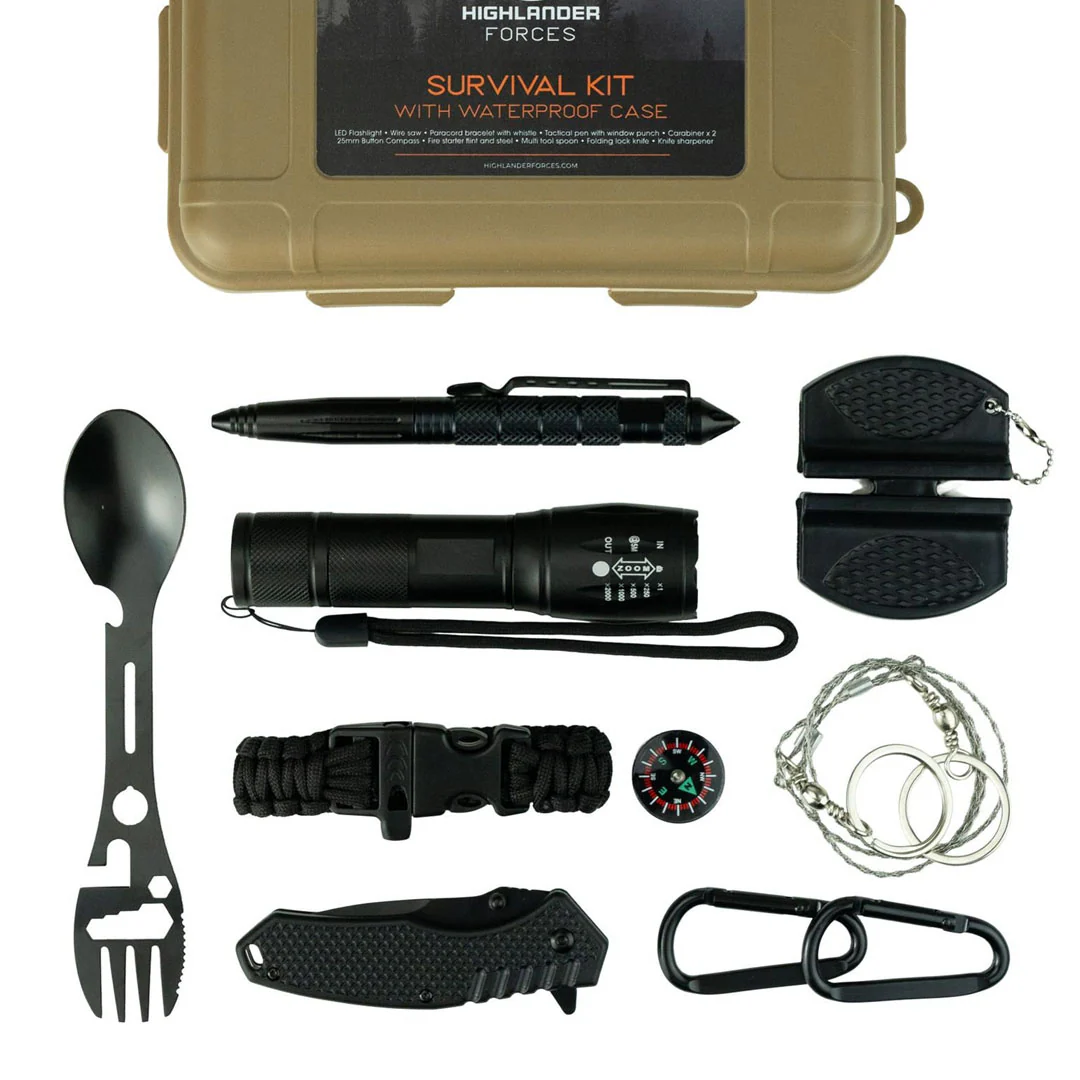 Highlander Survival Kit With Waterproof Case - Image 2