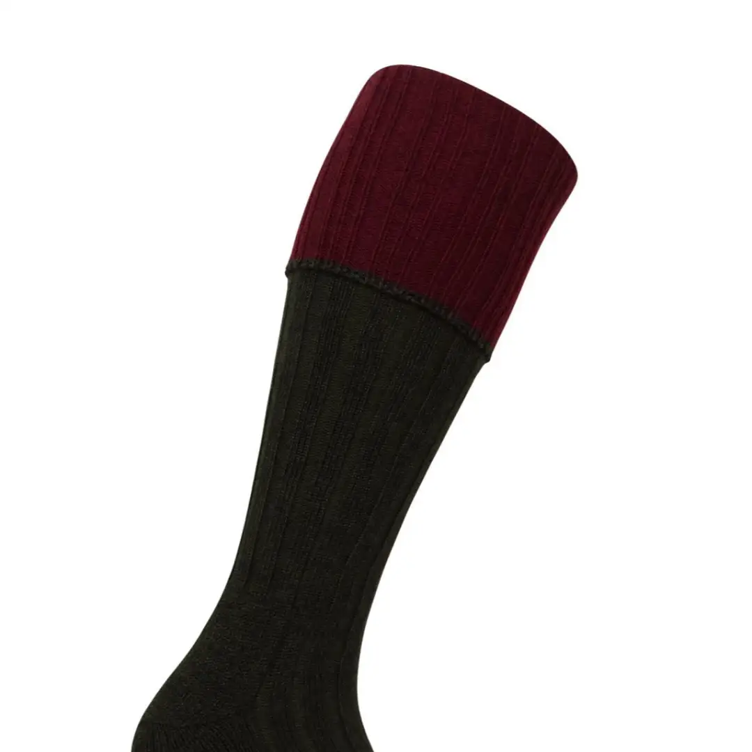 Hoggs of Fife 1901 Contrast Turnover Top Shooting Socks - Image 2