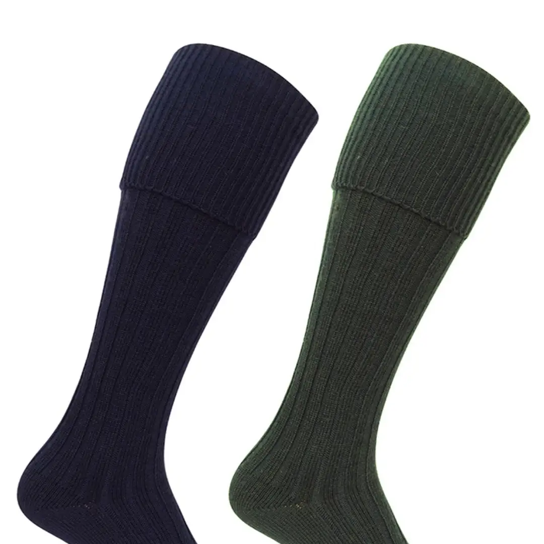 Hoggs of Fife 1902 Plain Turnover Top Shooting Socks (Twin Pack) - Image 2