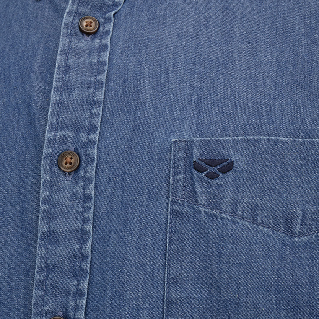 Hoggs Of Fife Archerfield Long Sleeved Denim Shirt - Image 2
