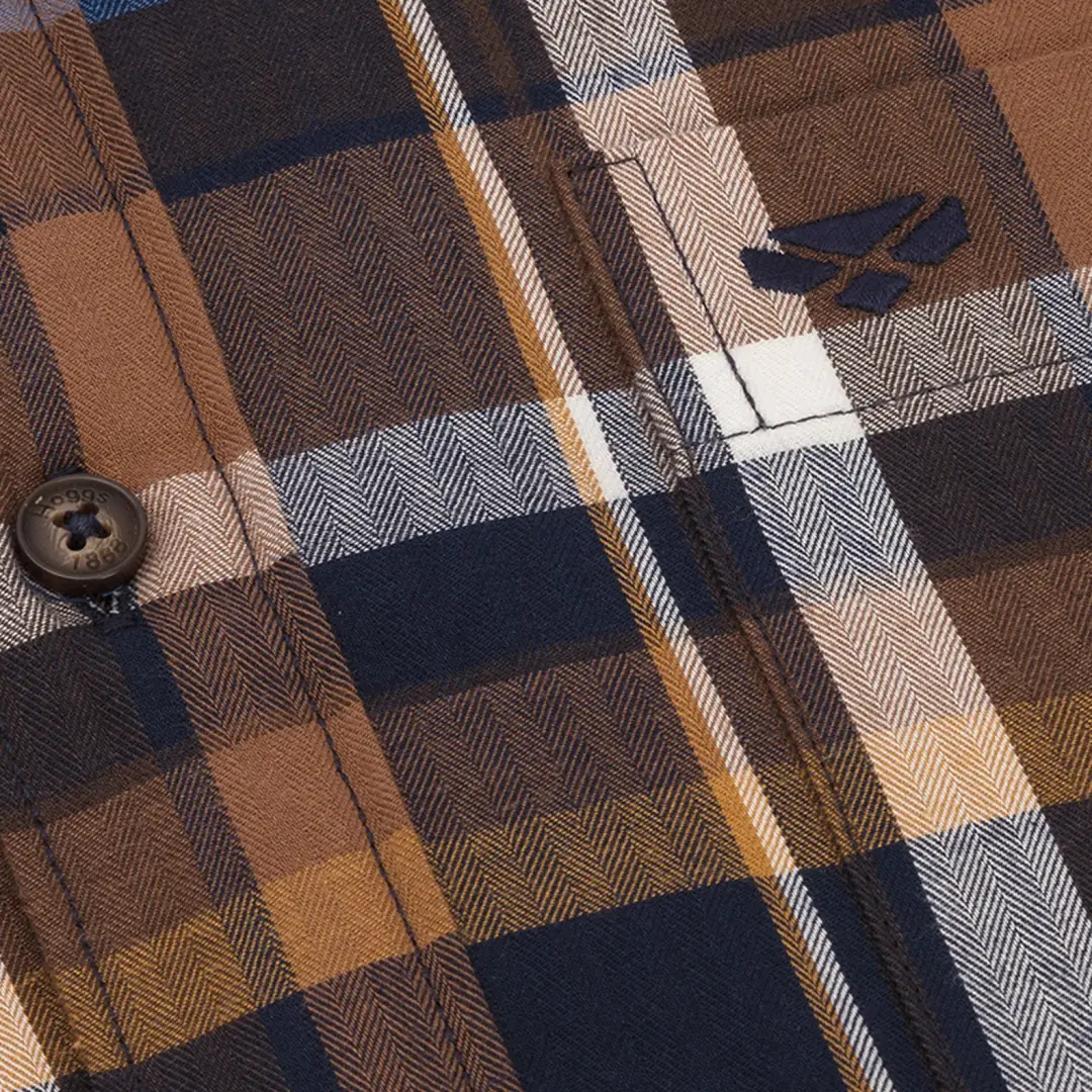 Hoggs of Fife Arran Micro Fleece Lined 100% Cotton Shirt - Image 3