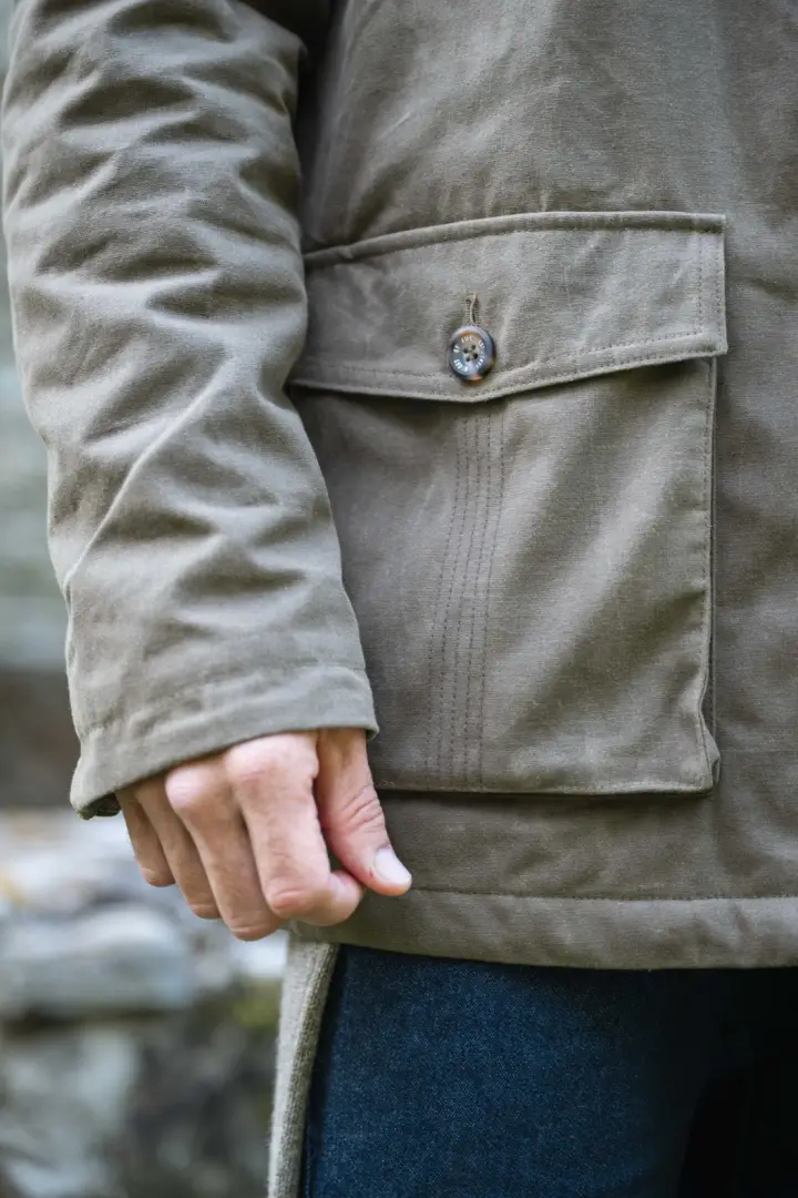 Hoggs of Fife Balerno Waxed Canvas Barn Coat - Image 7