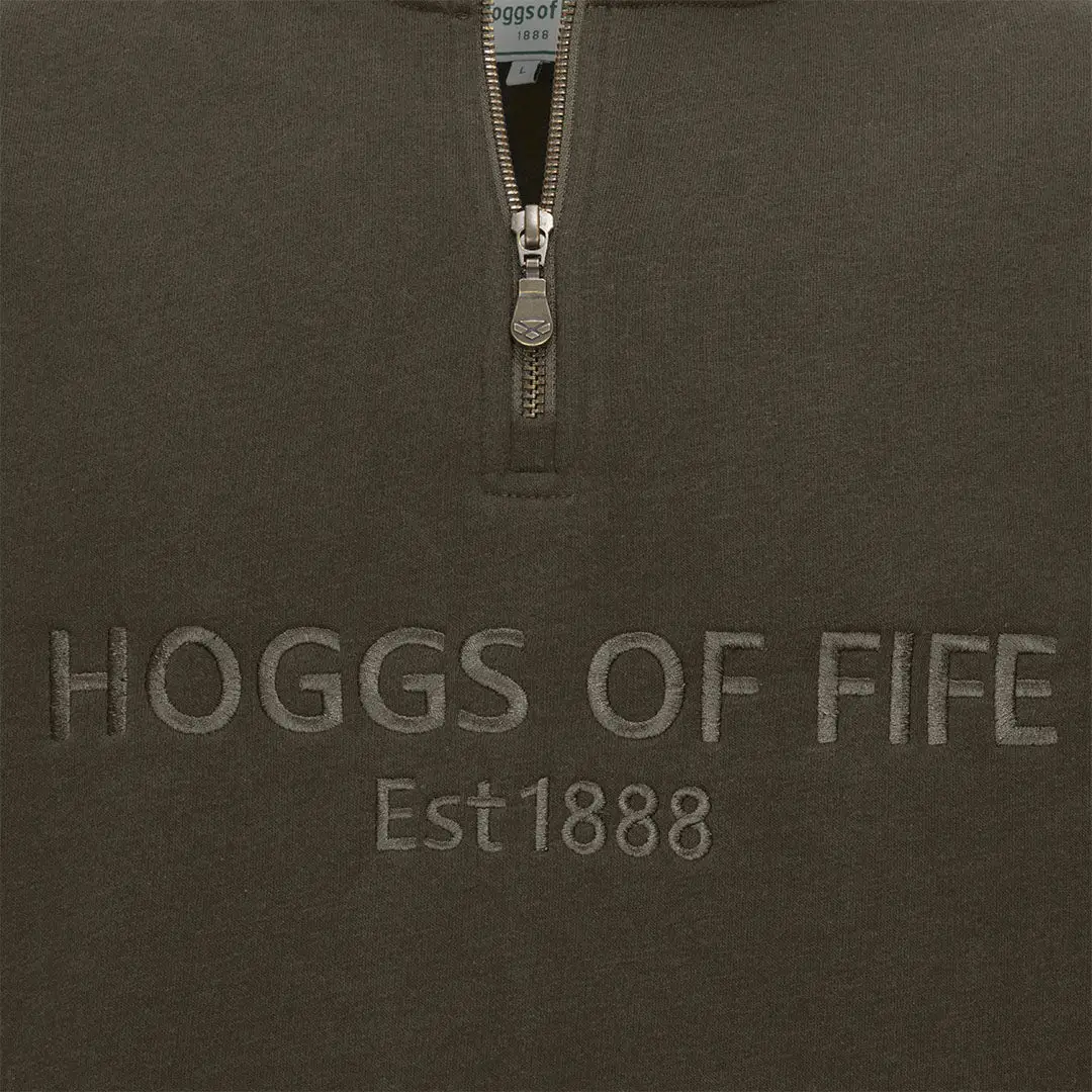 Hoggs of Fife Galloway 1888 Plain 1/4 Zip Sweatshirt - Image 2