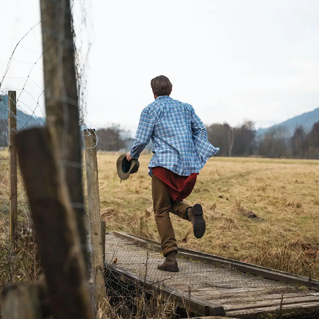 Hoggs of Fife Garvock Cotton Twill Herringbone Check Shirt - Image 2