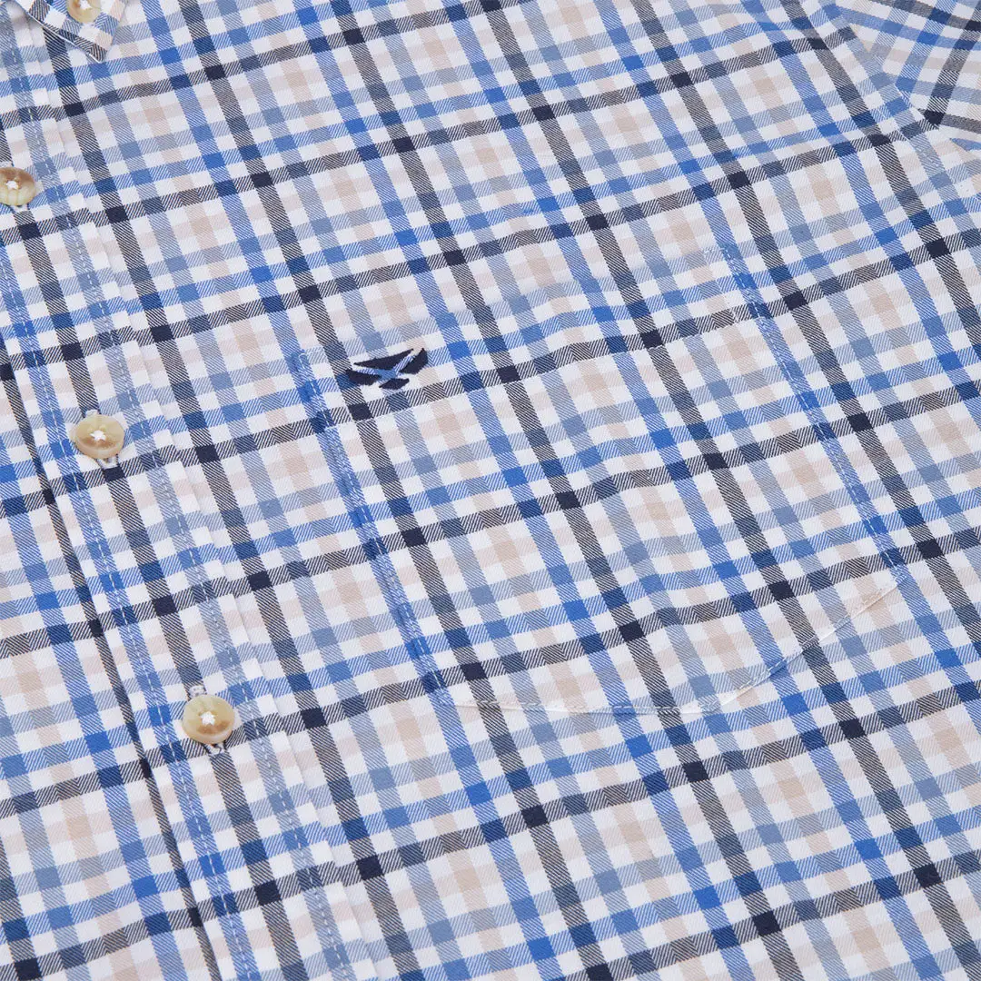 Hoggs of Fife Garvock Cotton Twill Herringbone Check Shirt - Image 3