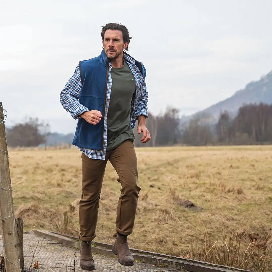 Hoggs of Fife Garvock Cotton Twill Herringbone Check Shirt - Image 4