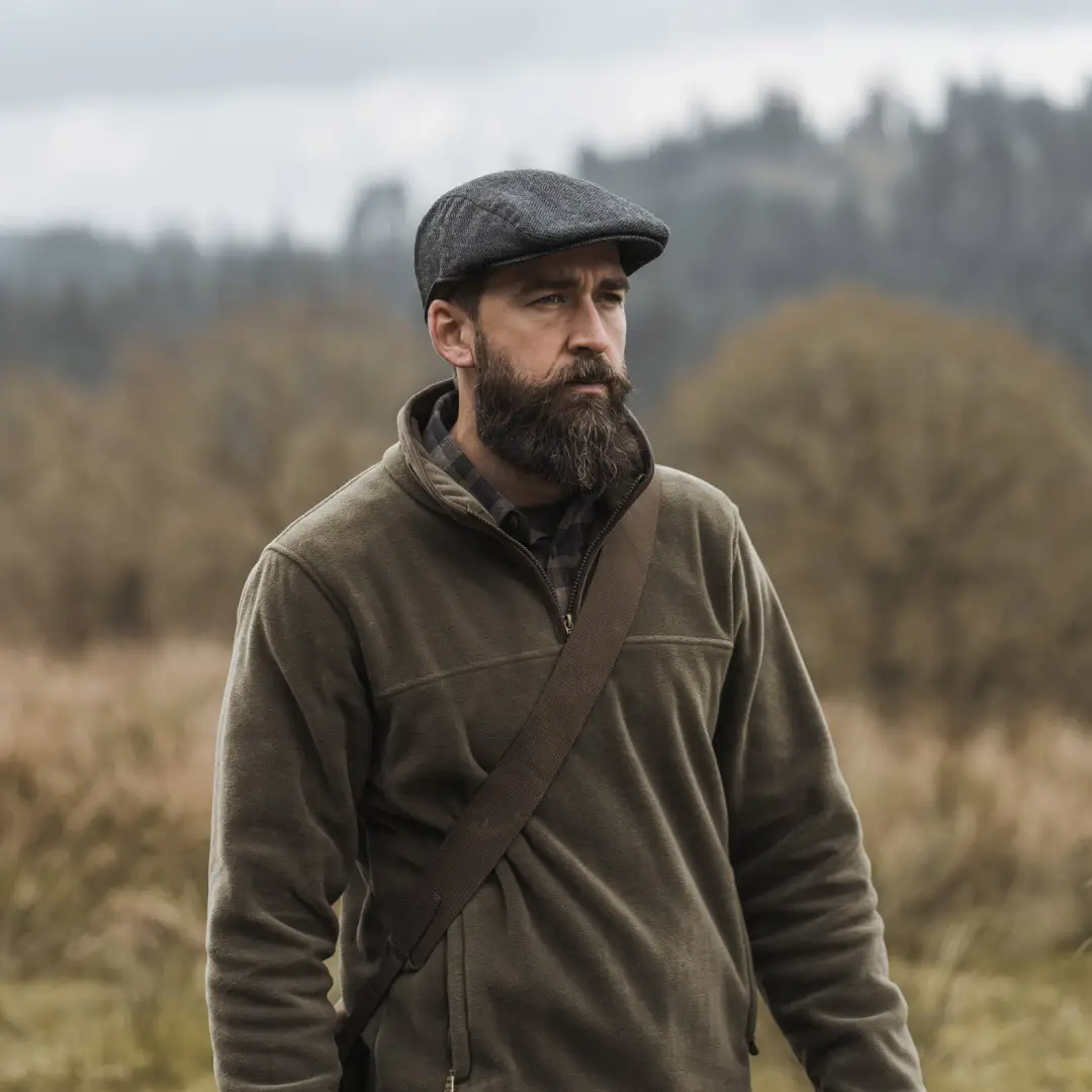 Hoggs of Fife Green King II 1/4 Zip Bonded Fleece - Image 4