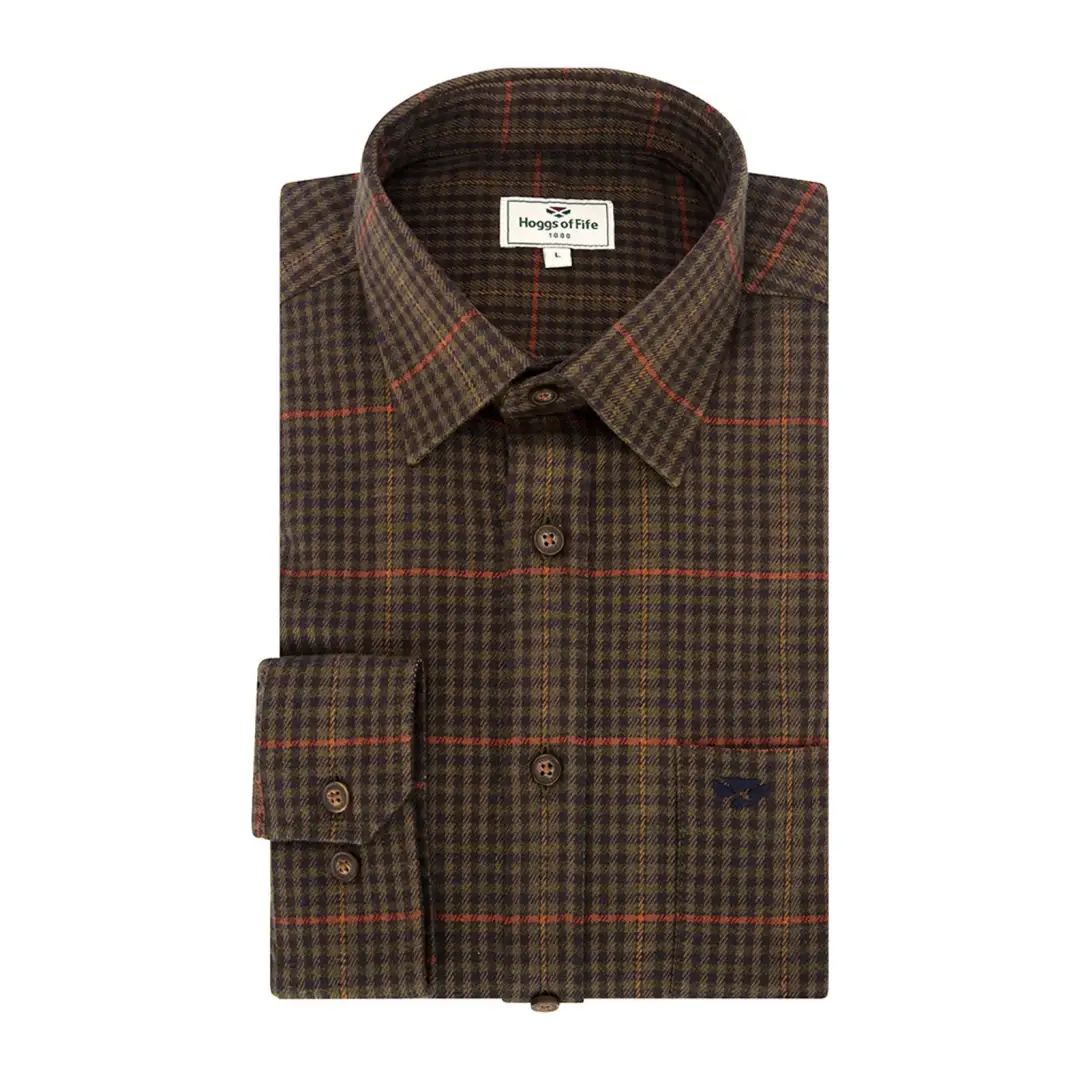 Hoggs of Fife Harris Cotton/Wool Twill Check Shirt - Image 2