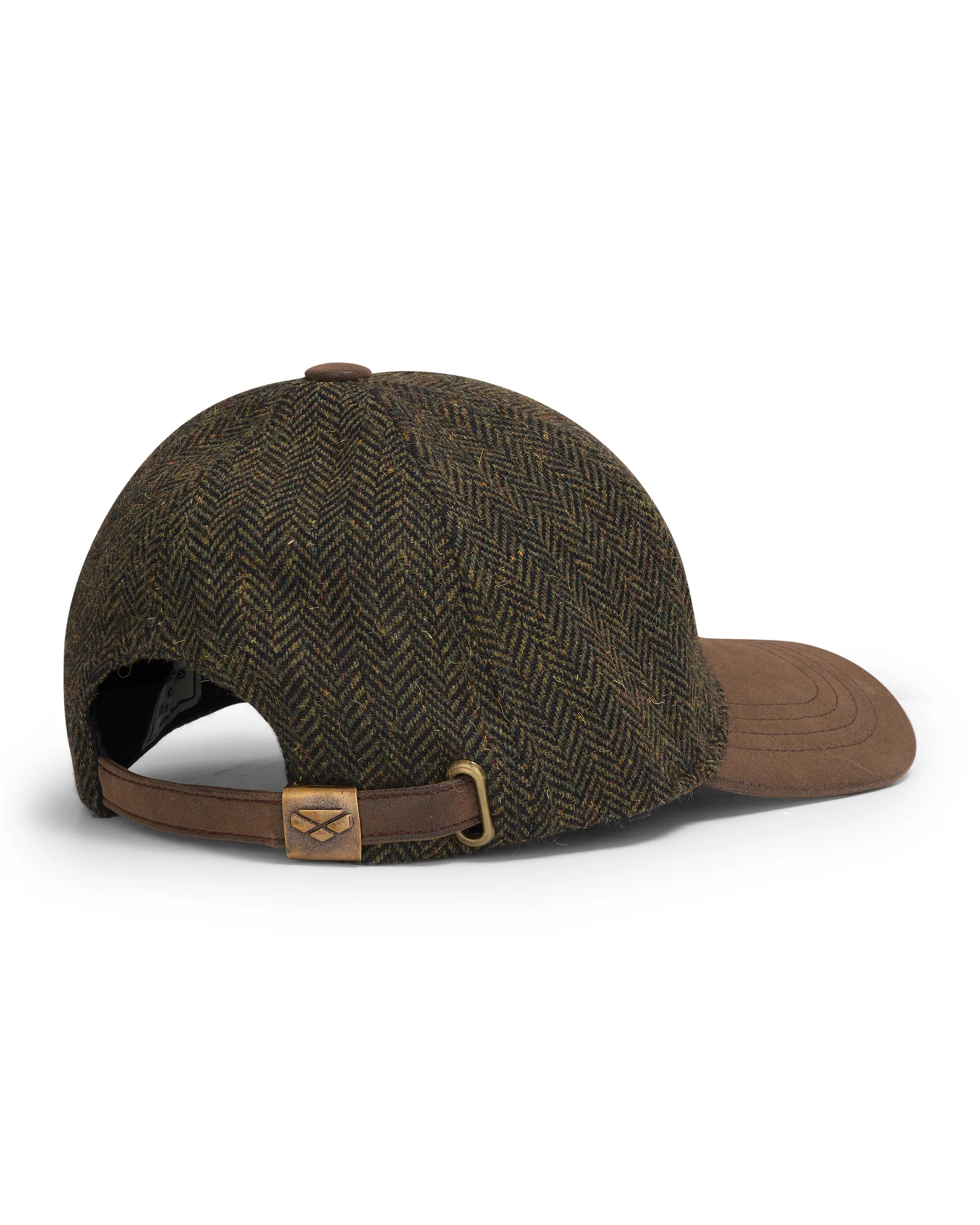 Hoggs of Fife Herringbone Tweed Baseball Cap - Image 2