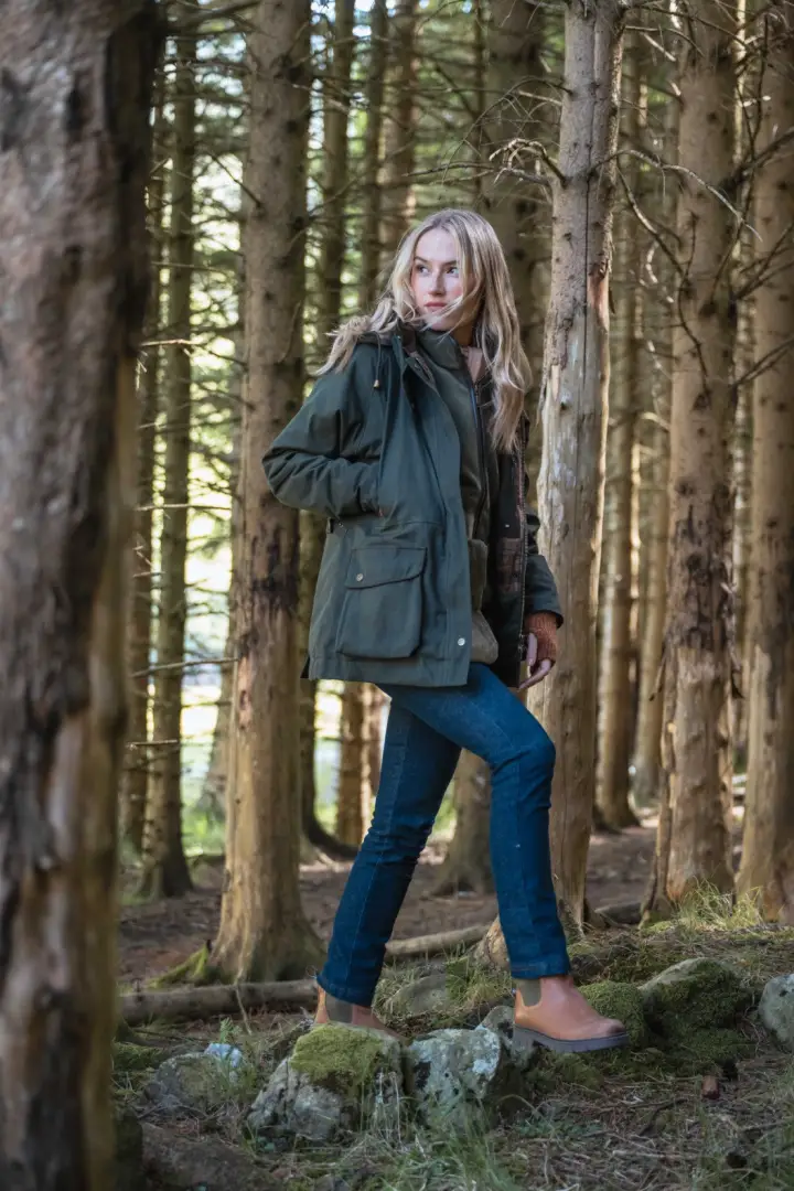 Hoggs of Fife Ladies Kelso Waterproof Wax Jacket - Image 4