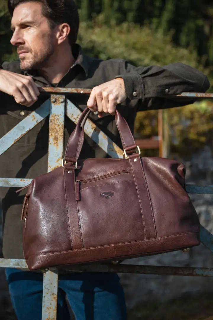 Hoggs of Fife Monarch Leather Carryon Holdall - Image 2