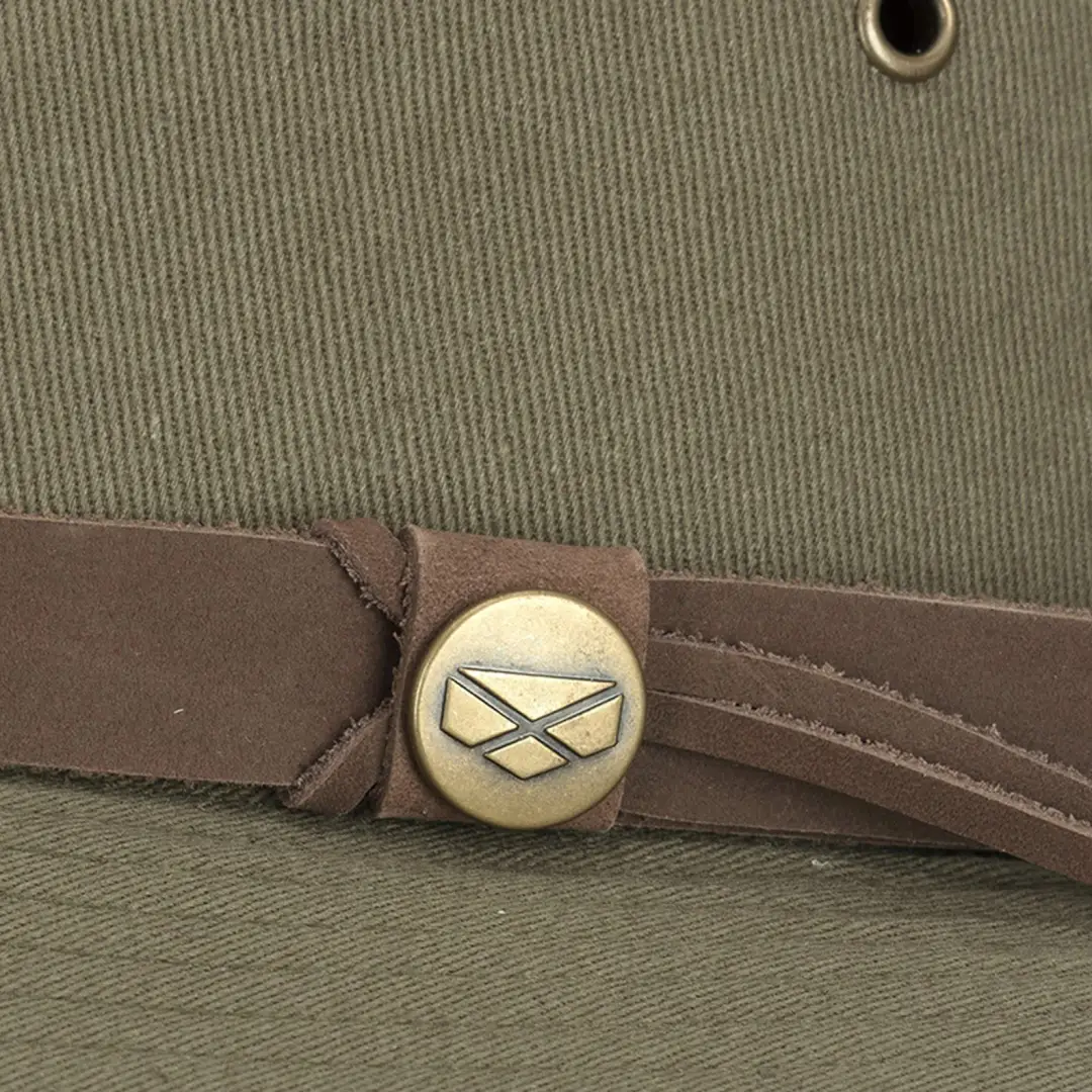 Hoggs of Fife Panmure Canvas Foldable Hat Khaki - Image 2