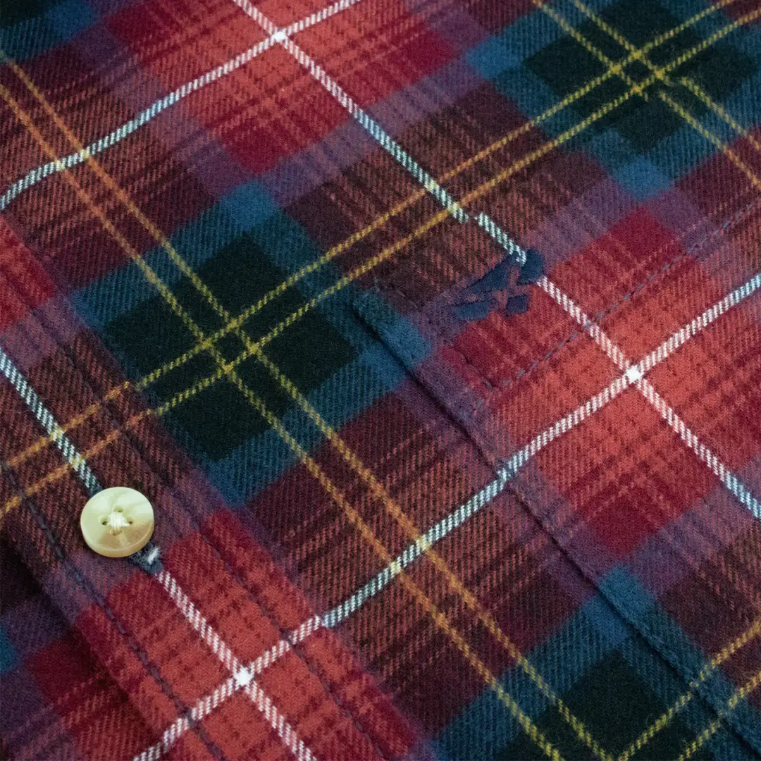 Hoggs of Fife Pitmedden Long Sleeve Flannel Check Shirt - Image 2