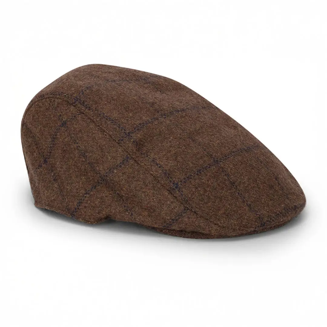 Hoggs of Fife Windowpane Waterproof Tweed Hat