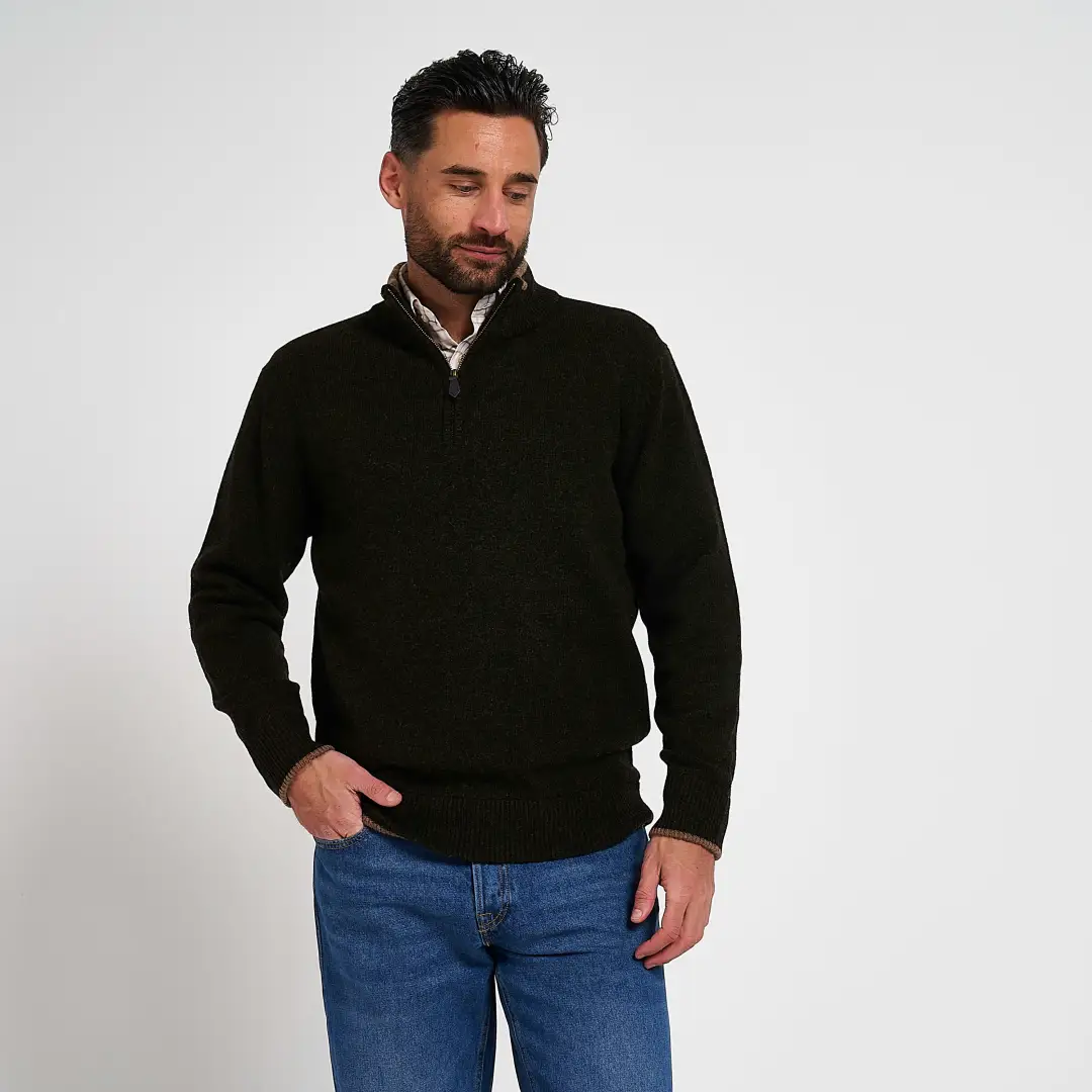 Jack Pyke Ashcombe 100% Lambwool Zipknit Pullover - Image 2