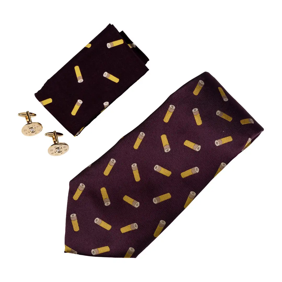 Jack Pyke Cartridge Tie, Hanky & Cufflinks Set
