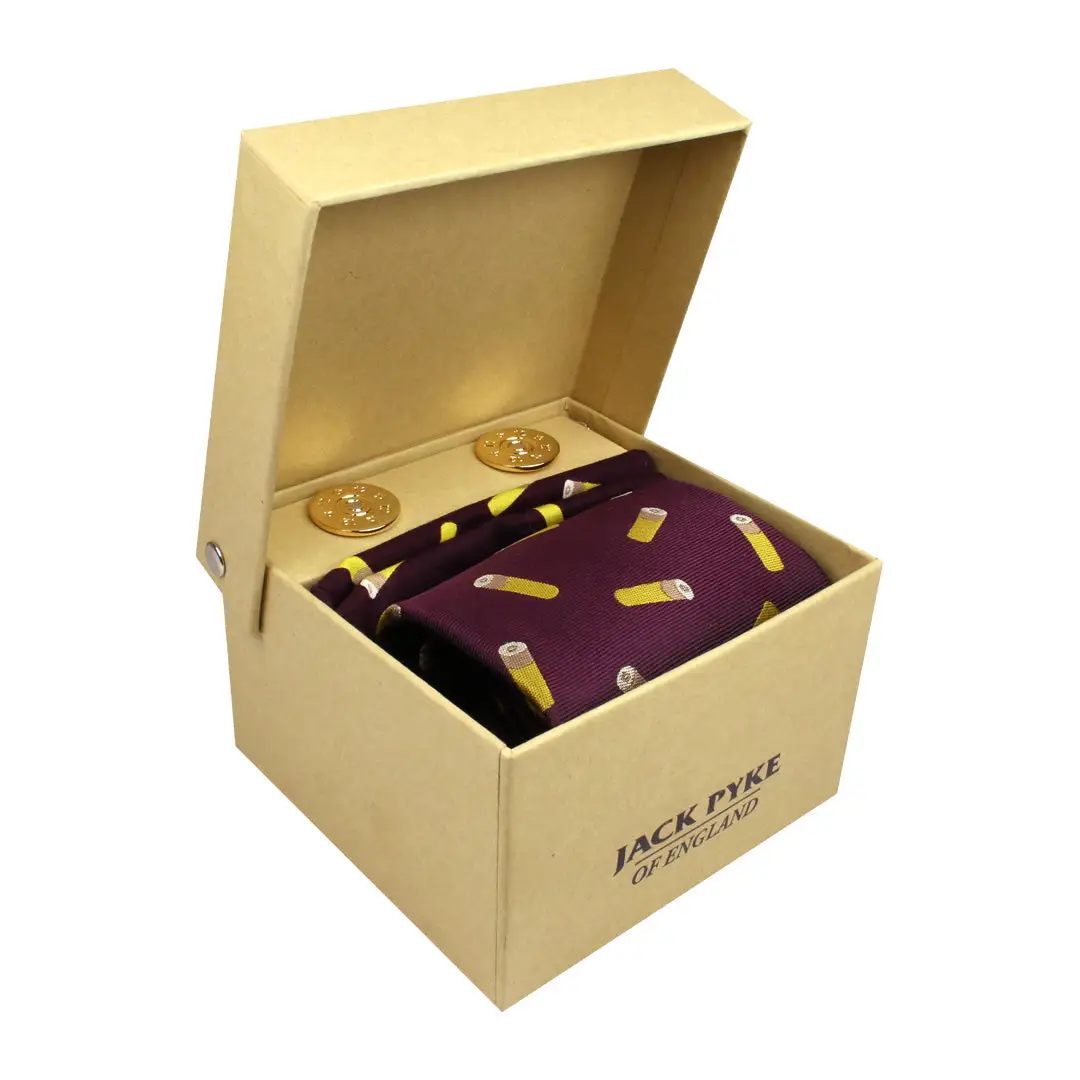 Jack Pyke Cartridge Tie, Hanky & Cufflinks Set - Image 2
