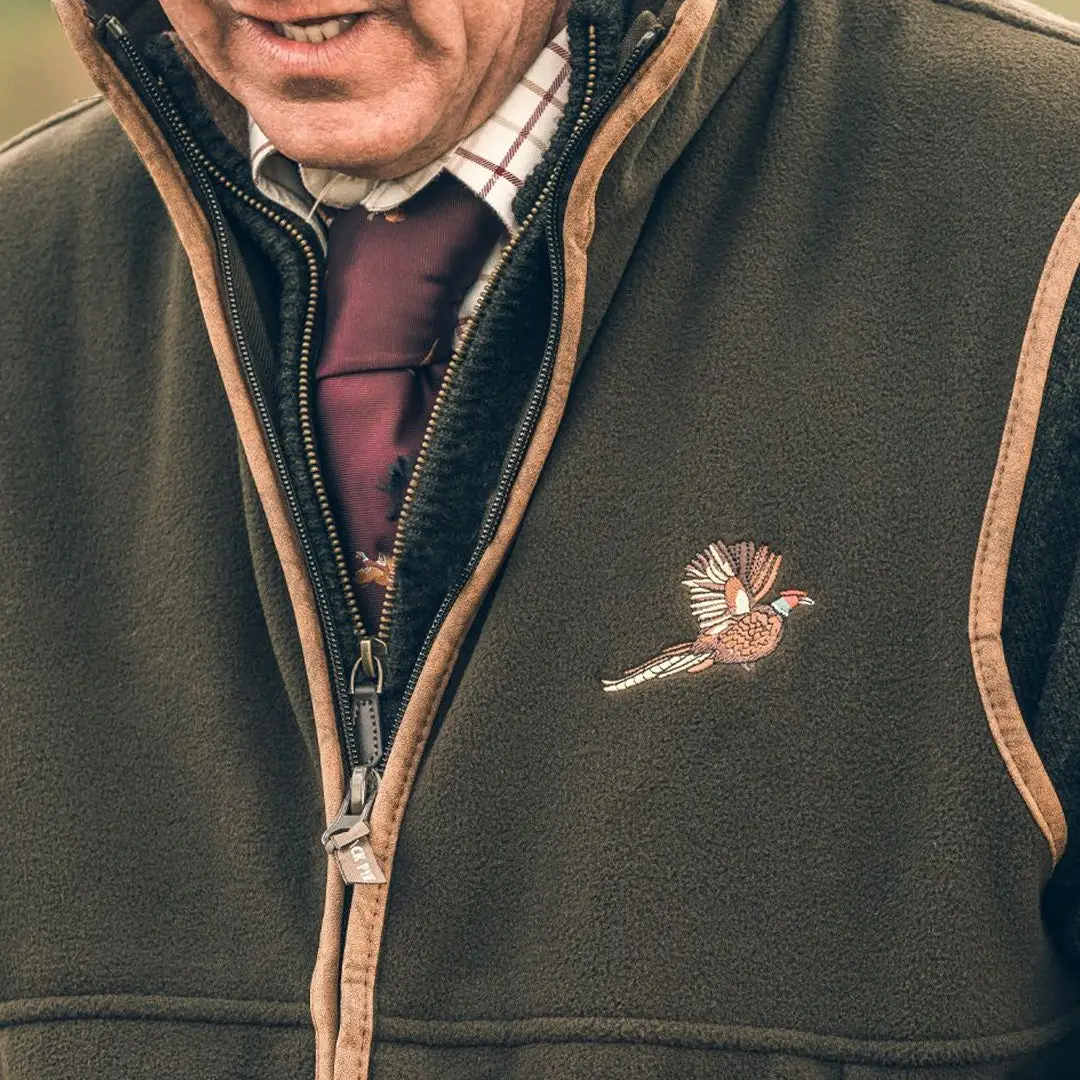 Jack Pyke Countryman Fleece Gilet With Pheasant Motif - Image 2