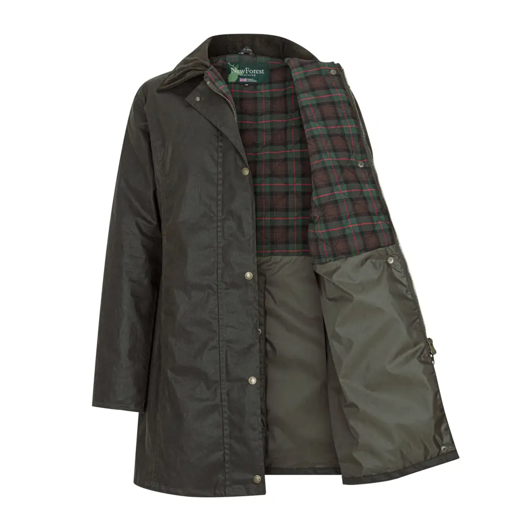New Forest Ladies Longer Length Wax Jacket - Image 10