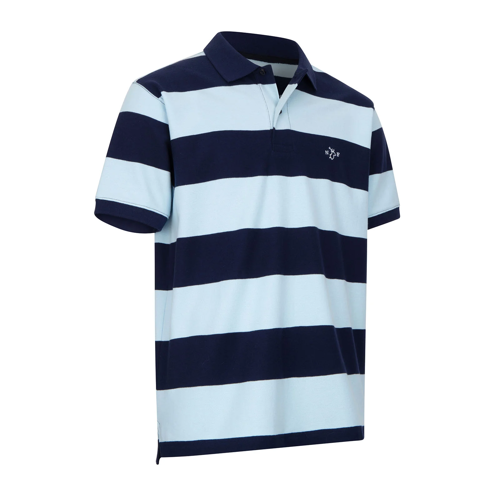 New Forest Striped Pique Polo Shirt
