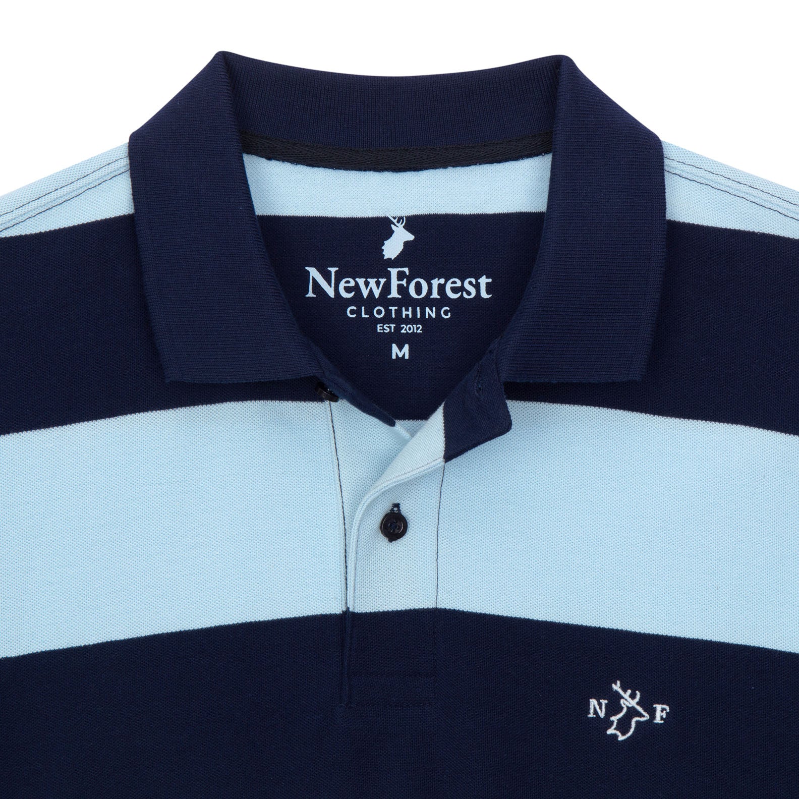 New Forest Striped Pique Polo Shirt - Image 3