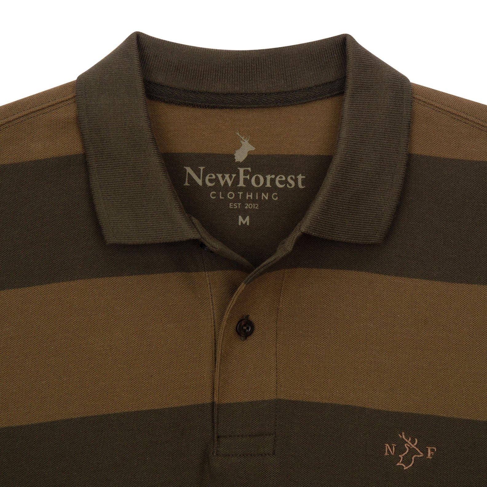 New Forest Striped Pique Polo Shirt - Image 3