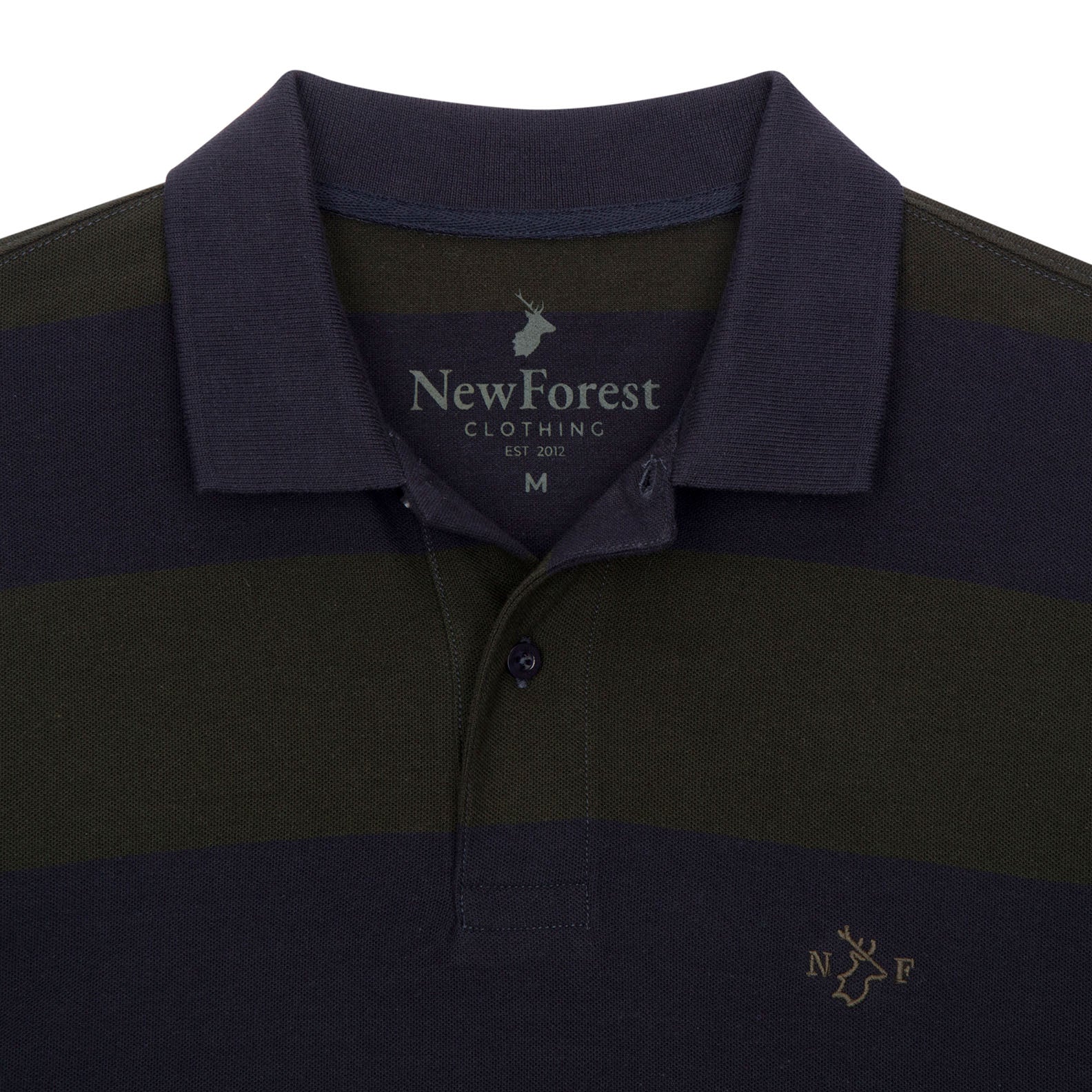 New Forest Striped Pique Polo Shirt - Image 3