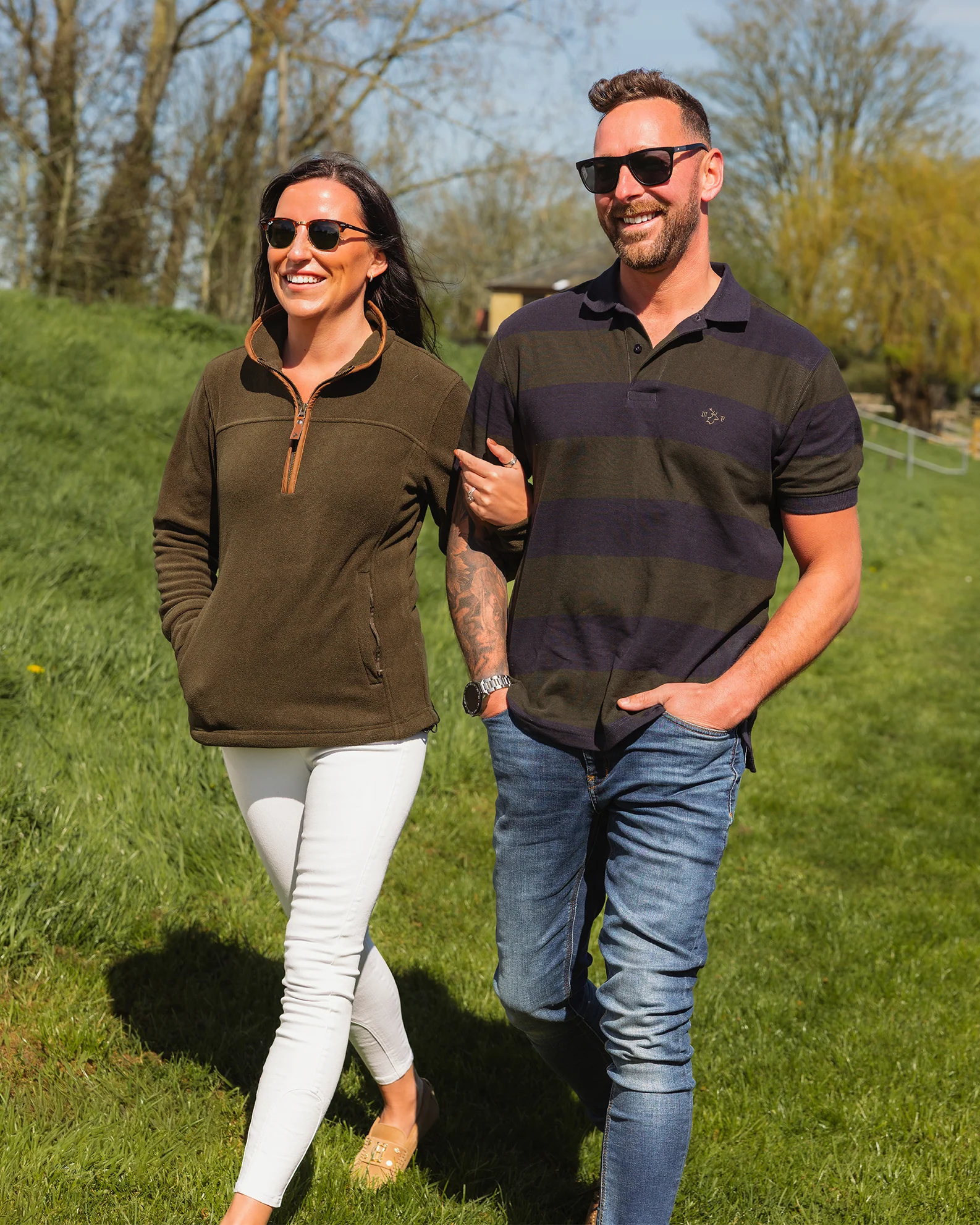 New Forest Striped Pique Polo Shirt - Image 4